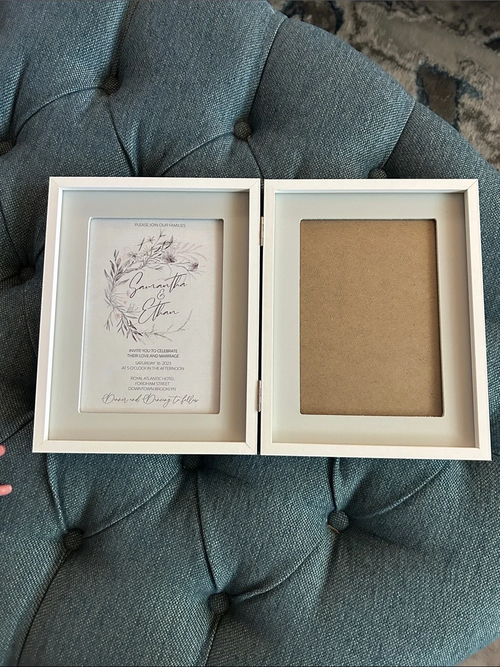 Sheffield Home Hinged Double Photo Frame -